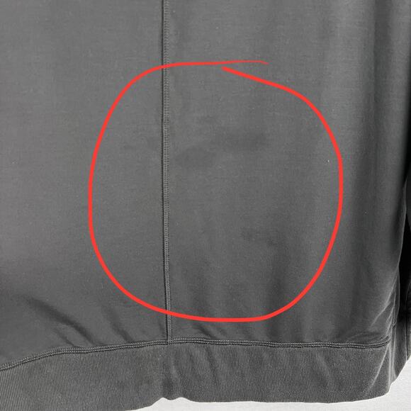 Garnet Hill Top Ribbed Tunic Slouchy Oversized Gray Lounge Cozy Fall Capsule - Picture 5 of 8